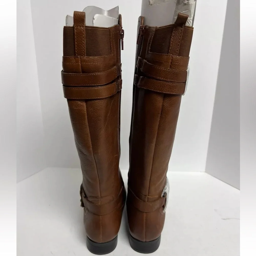 Naturalizer Women’s Jackie, Brown Leather Boots, Size 6.5 WW.